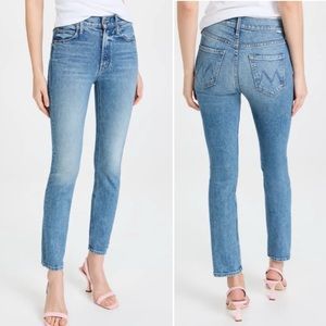 NWT MOTHER The Mid Rise Dazzler Ankle Jeans in Tropic Like it’s Hot size 28